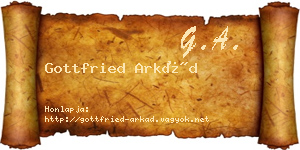 Gottfried Arkád névjegykártya